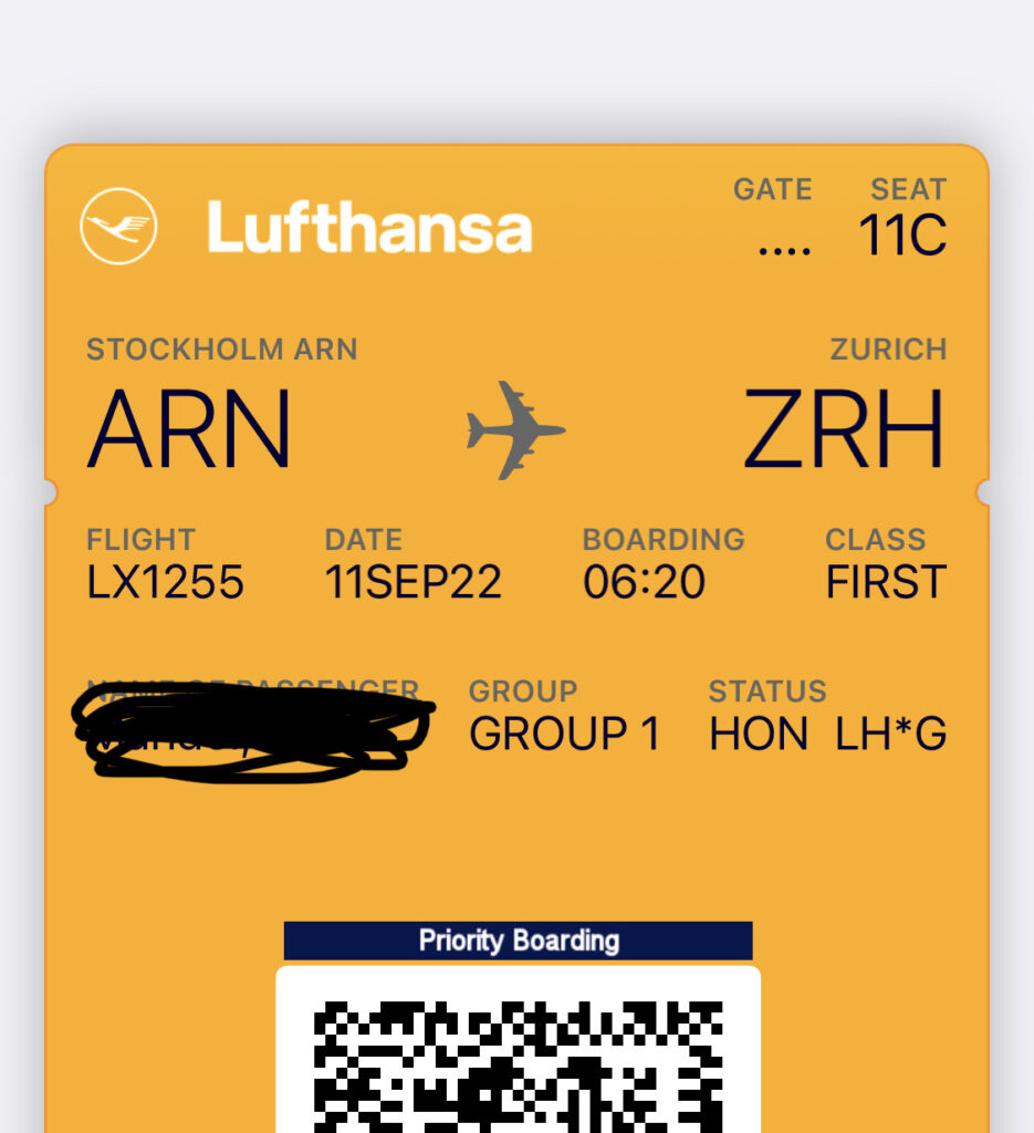 Swiss ARN ZRH