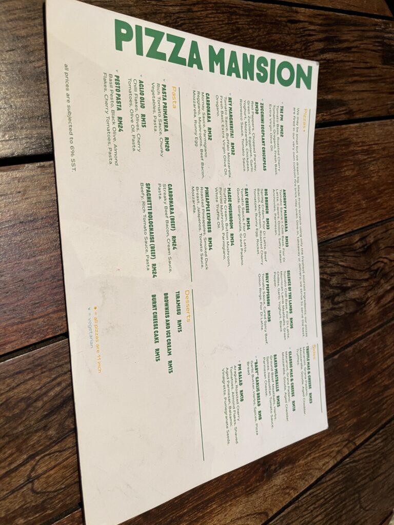 Pizza Mansion Jalan Mesui